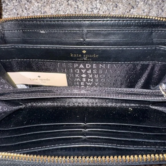 Kate Spade Black Wallet with Gold Zipper - Picture 5 of 13